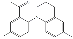 1-[5-fluoro-2-(6-methyl-1,2,3,4-tetrahydroquinolin-1-yl)phenyl]ethan-1-one Struktur