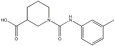 1-{[(3-methylphenyl)amino]carbonyl}piperidine-3-carboxylic acid Struktur