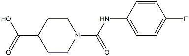 1-{[(4-fluorophenyl)amino]carbonyl}piperidine-4-carboxylic acid Struktur