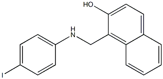 1-{[(4-iodophenyl)amino]methyl}naphthalen-2-ol Struktur