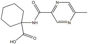 1-{[(5-methylpyrazin-2-yl)carbonyl]amino}cyclohexanecarboxylic acid Struktur