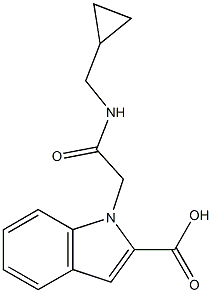 1-{[(cyclopropylmethyl)carbamoyl]methyl}-1H-indole-2-carboxylic acid Struktur