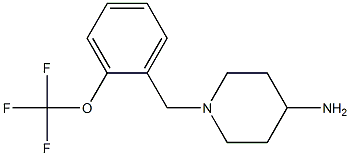 1-{[2-(trifluoromethoxy)phenyl]methyl}piperidin-4-amine Struktur