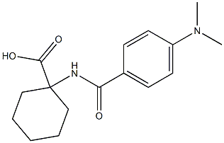 1-{[4-(dimethylamino)benzoyl]amino}cyclohexanecarboxylic acid Struktur