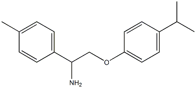 1-{1-amino-2-[4-(propan-2-yl)phenoxy]ethyl}-4-methylbenzene Struktur