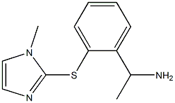 1-{2-[(1-methyl-1H-imidazol-2-yl)sulfanyl]phenyl}ethan-1-amine Struktur