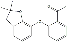 1-{2-[(2,2-dimethyl-2,3-dihydro-1-benzofuran-7-yl)oxy]phenyl}ethan-1-one Struktur