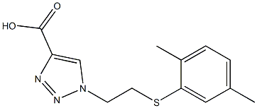 1-{2-[(2,5-dimethylphenyl)sulfanyl]ethyl}-1H-1,2,3-triazole-4-carboxylic acid Struktur