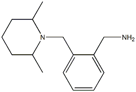 1-{2-[(2,6-dimethylpiperidin-1-yl)methyl]phenyl}methanamine Struktur