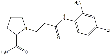 1-{2-[(2-amino-4-chlorophenyl)carbamoyl]ethyl}pyrrolidine-2-carboxamide Struktur