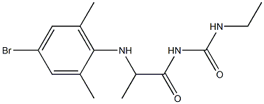 1-{2-[(4-bromo-2,6-dimethylphenyl)amino]propanoyl}-3-ethylurea Struktur