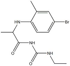 1-{2-[(4-bromo-2-methylphenyl)amino]propanoyl}-3-ethylurea Struktur