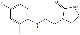 1-{2-[(4-fluoro-2-methylphenyl)amino]ethyl}imidazolidin-2-one Struktur