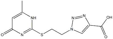 1-{2-[(6-methyl-4-oxo-1,4-dihydropyrimidin-2-yl)sulfanyl]ethyl}-1H-1,2,3-triazole-4-carboxylic acid Struktur