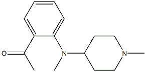 1-{2-[methyl(1-methylpiperidin-4-yl)amino]phenyl}ethan-1-one Struktur