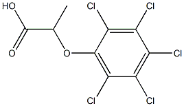 2-(pentachlorophenoxy)propanoic acid Struktur