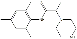 2-(piperazin-1-yl)-N-(2,4,6-trimethylphenyl)propanamide Struktur