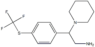 2-(piperidin-1-yl)-2-{4-[(trifluoromethyl)sulfanyl]phenyl}ethan-1-amine Struktur