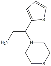 2-(thiomorpholin-4-yl)-2-(thiophen-2-yl)ethan-1-amine Struktur