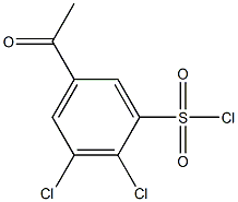 2,3-dichloro-5-acetylbenzene-1-sulfonyl chloride Struktur