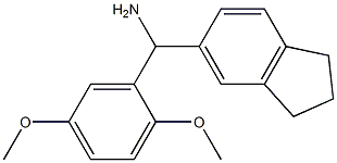 2,3-dihydro-1H-inden-5-yl(2,5-dimethoxyphenyl)methanamine Struktur