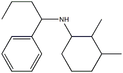 2,3-dimethyl-N-(1-phenylbutyl)cyclohexan-1-amine Struktur