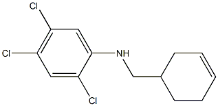 2,4,5-trichloro-N-(cyclohex-3-en-1-ylmethyl)aniline Struktur