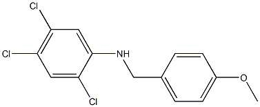 2,4,5-trichloro-N-[(4-methoxyphenyl)methyl]aniline Struktur