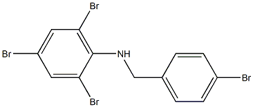 2,4,6-tribromo-N-[(4-bromophenyl)methyl]aniline Struktur