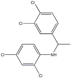 2,4-dichloro-N-[1-(3,4-dichlorophenyl)ethyl]aniline Struktur