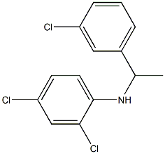 2,4-dichloro-N-[1-(3-chlorophenyl)ethyl]aniline Struktur