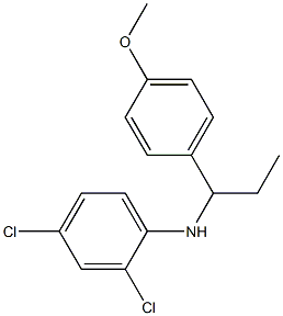 2,4-dichloro-N-[1-(4-methoxyphenyl)propyl]aniline Struktur