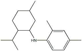 2,4-dimethyl-N-[5-methyl-2-(propan-2-yl)cyclohexyl]aniline Struktur