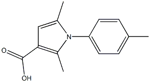 2,5-dimethyl-1-(4-methylphenyl)-1H-pyrrole-3-carboxylic acid Struktur