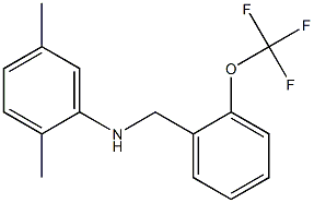 2,5-dimethyl-N-{[2-(trifluoromethoxy)phenyl]methyl}aniline Struktur