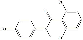 2,6-dichloro-N-(4-hydroxyphenyl)-N-methylbenzamide Struktur