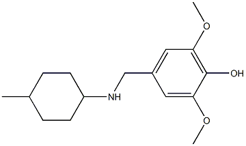 2,6-dimethoxy-4-{[(4-methylcyclohexyl)amino]methyl}phenol Struktur