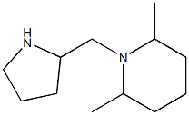 2,6-dimethyl-1-(pyrrolidin-2-ylmethyl)piperidine Struktur