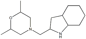 2,6-dimethyl-4-(octahydro-1H-indol-2-ylmethyl)morpholine Struktur