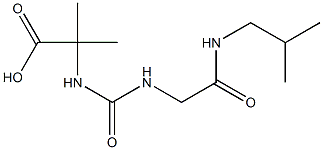 2-[({[2-(isobutylamino)-2-oxoethyl]amino}carbonyl)amino]-2-methylpropanoic acid Struktur