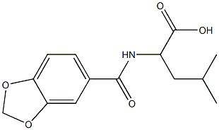 2-[(1,3-benzodioxol-5-ylcarbonyl)amino]-4-methylpentanoic acid Struktur