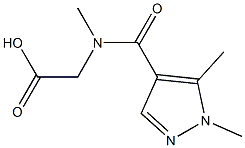 2-[(1,5-dimethyl-1H-pyrazol-4-yl)-N-methylformamido]acetic acid Struktur