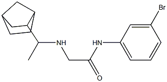 2-[(1-{bicyclo[2.2.1]heptan-2-yl}ethyl)amino]-N-(3-bromophenyl)acetamide Struktur