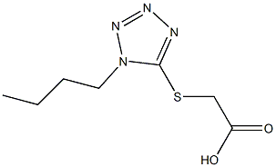 2-[(1-butyl-1H-1,2,3,4-tetrazol-5-yl)sulfanyl]acetic acid Struktur