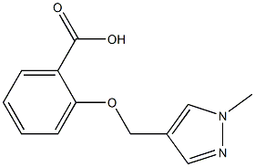 2-[(1-methyl-1H-pyrazol-4-yl)methoxy]benzoic acid Struktur