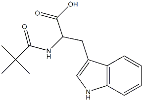 2-[(2,2-dimethylpropanoyl)amino]-3-(1H-indol-3-yl)propanoic acid Struktur