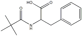 2-[(2,2-dimethylpropanoyl)amino]-3-phenylpropanoic acid Struktur