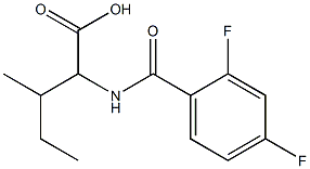 2-[(2,4-difluorobenzoyl)amino]-3-methylpentanoic acid Struktur