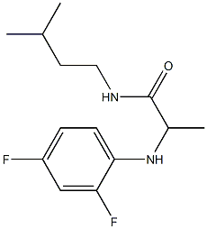 2-[(2,4-difluorophenyl)amino]-N-(3-methylbutyl)propanamide Struktur