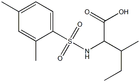 2-[(2,4-dimethylbenzene)sulfonamido]-3-methylpentanoic acid Struktur